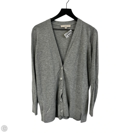 Cardigan By Loft In Grey, Size: L