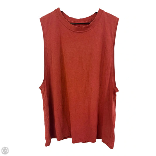 Athletic Tank Top By Lululemon In Orange, Size: 12
