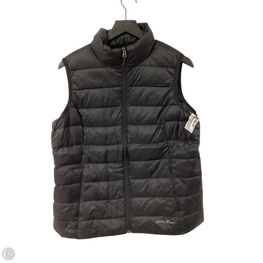 Vest Puffer & Quilted By Eddie Bauer In Black, Size: L