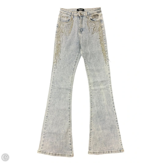 Jeans Flared By Blue B In Blue Denim, Size: S