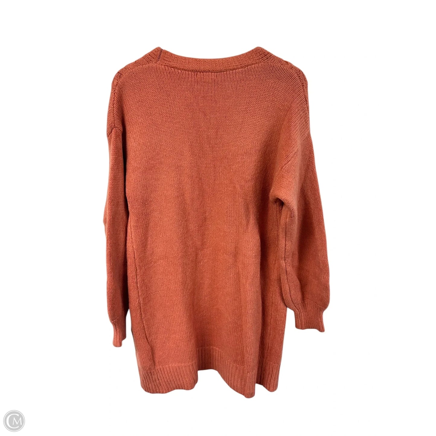 Sweater Cardigan By Main Strip In Orange, Size: M