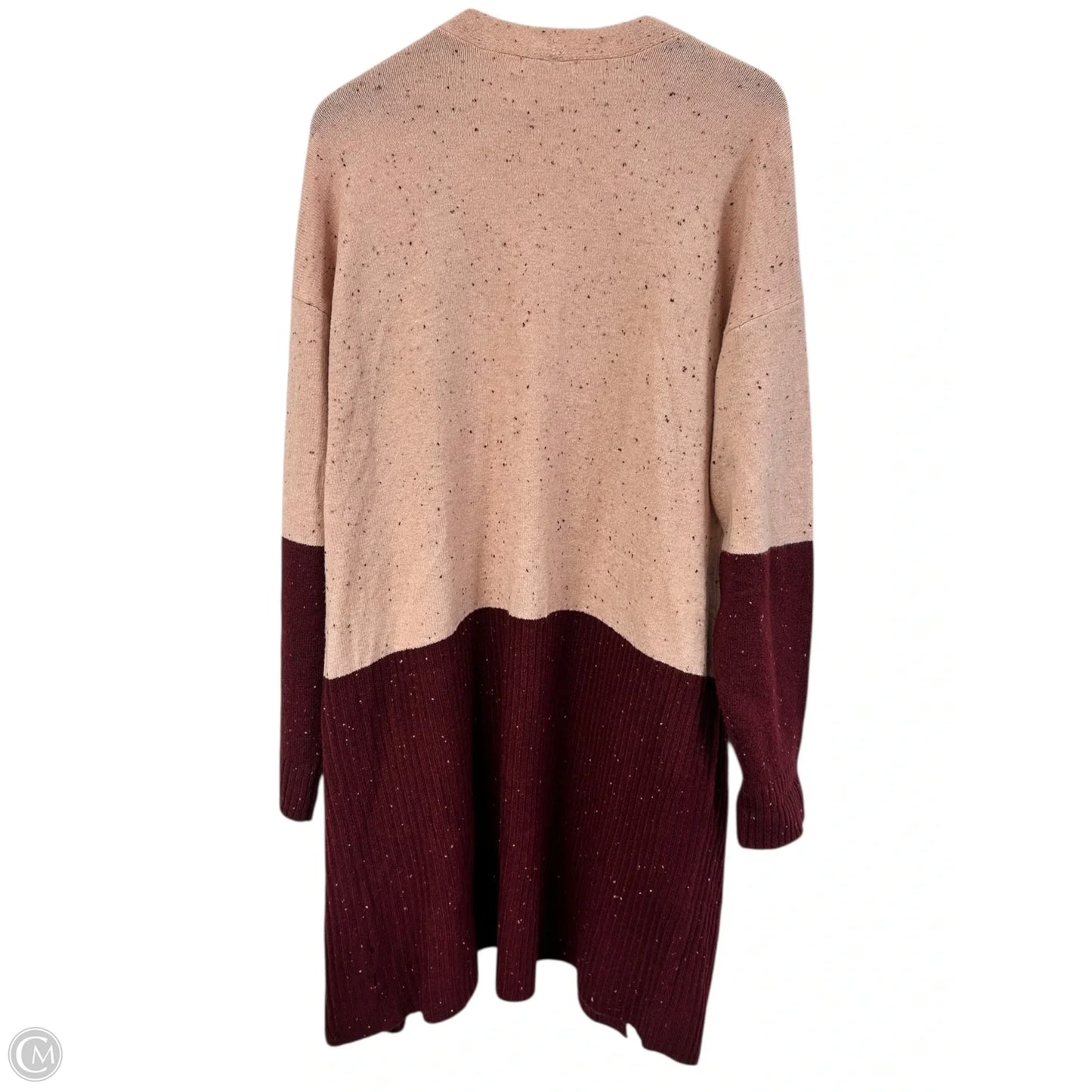 Sweater Cardigan By Liz Claiborne In Pink, Size: Xl