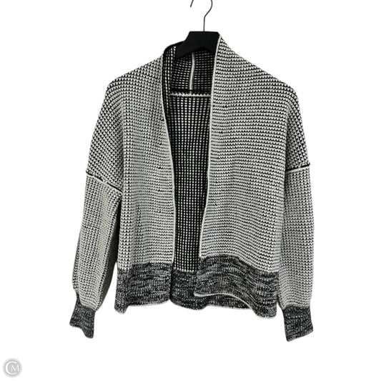 Sweater Cardigan By Cmf In Black & White, Size: S