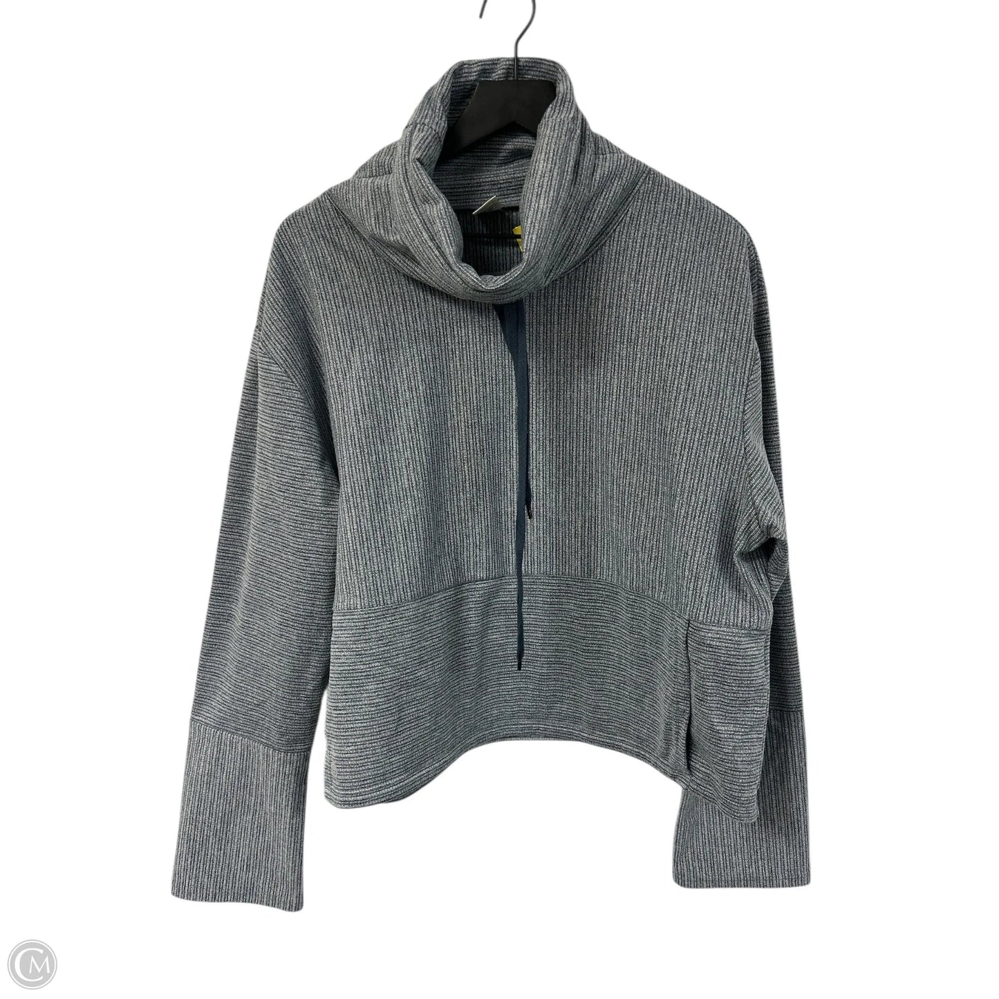 Sweatshirt Crewneck By Senita In Grey & White, Size: M