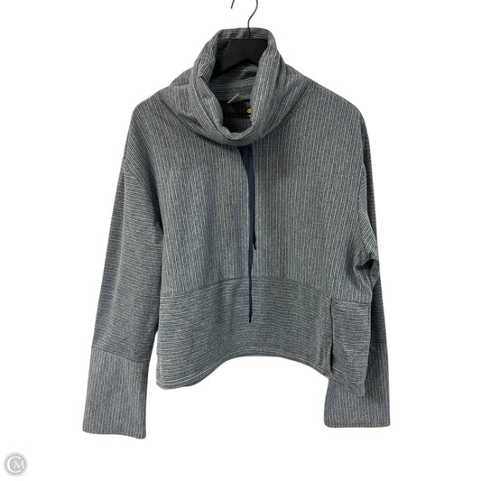 Sweatshirt Crewneck By Senita In Grey & White, Size: M