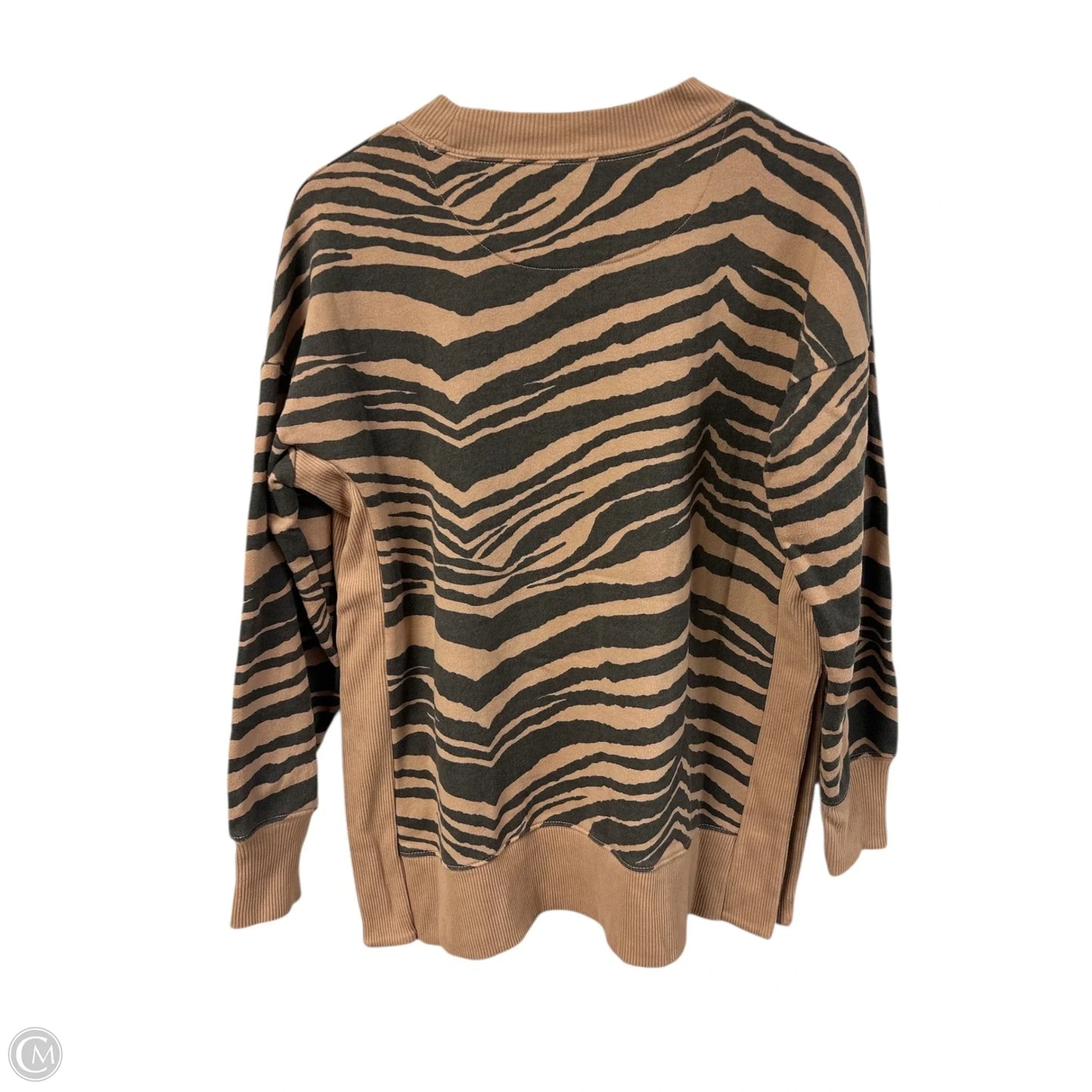 Sweatshirt Crewneck By Aerie In Black & Brown, Size: S