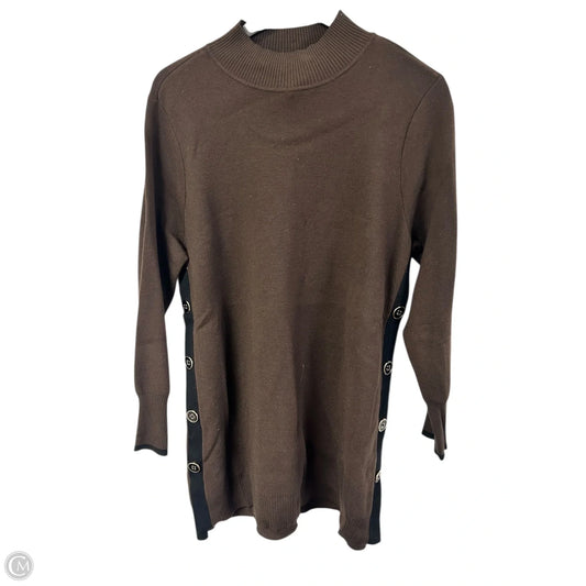 Sweater By Chicos In Brown, Size: L