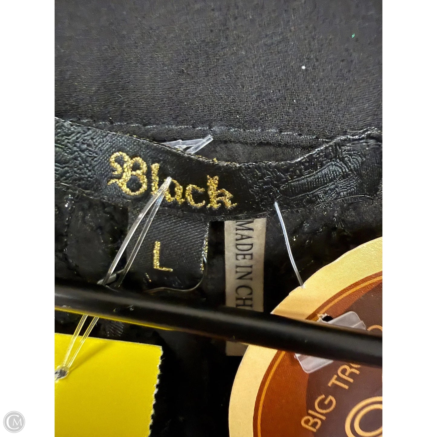 Top Long Sleeve By Clothes Mentor In Black & Silver, Size: L