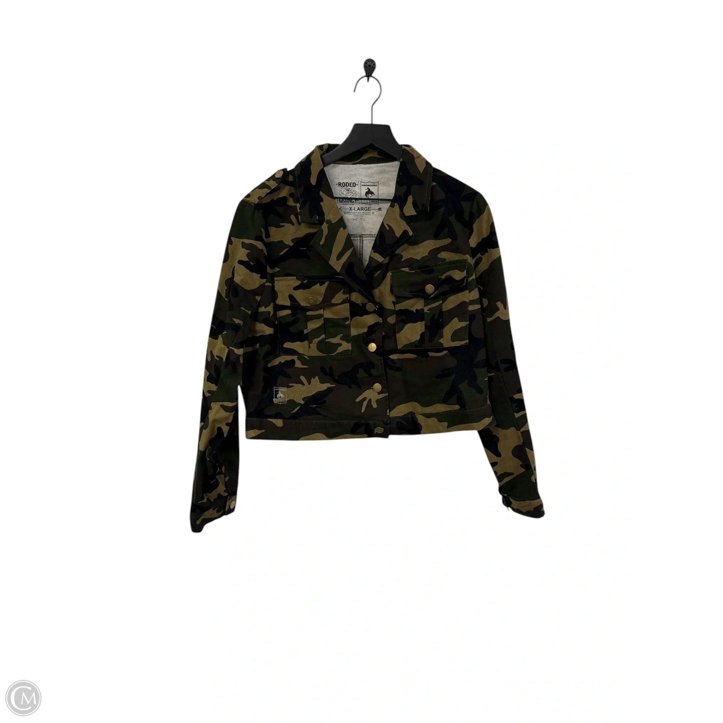 Jacket Denim By Clothes Mentor In Camouflage Print, Size: Xl