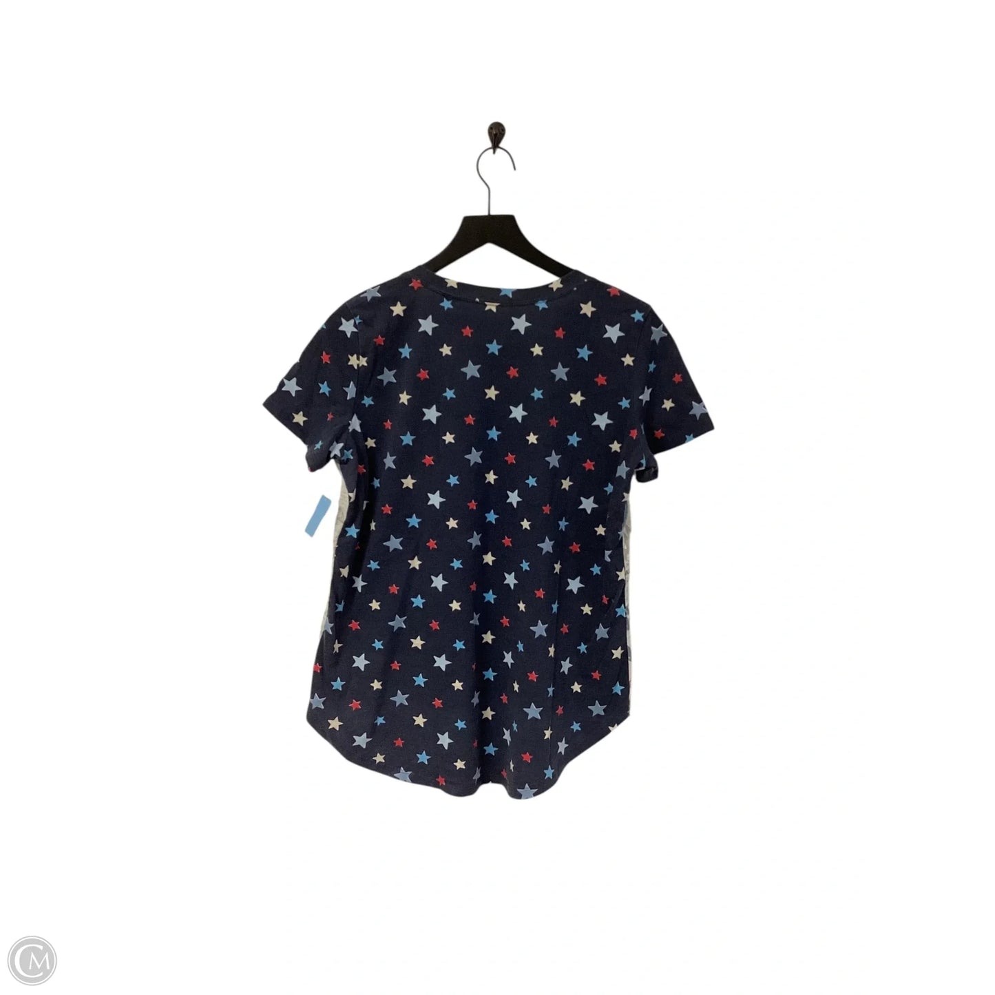 Top Short Sleeve By Clothes Mentor In Blue & Red & White, Size: L