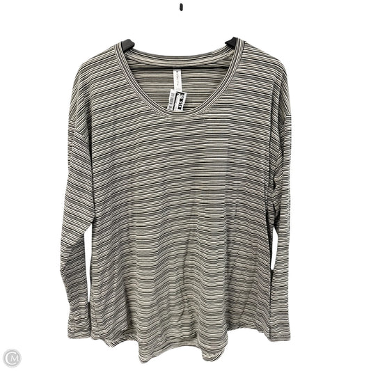 Athletic Top Long Sleeve Crewneck By Athleta In Striped Pattern, Size: 1x