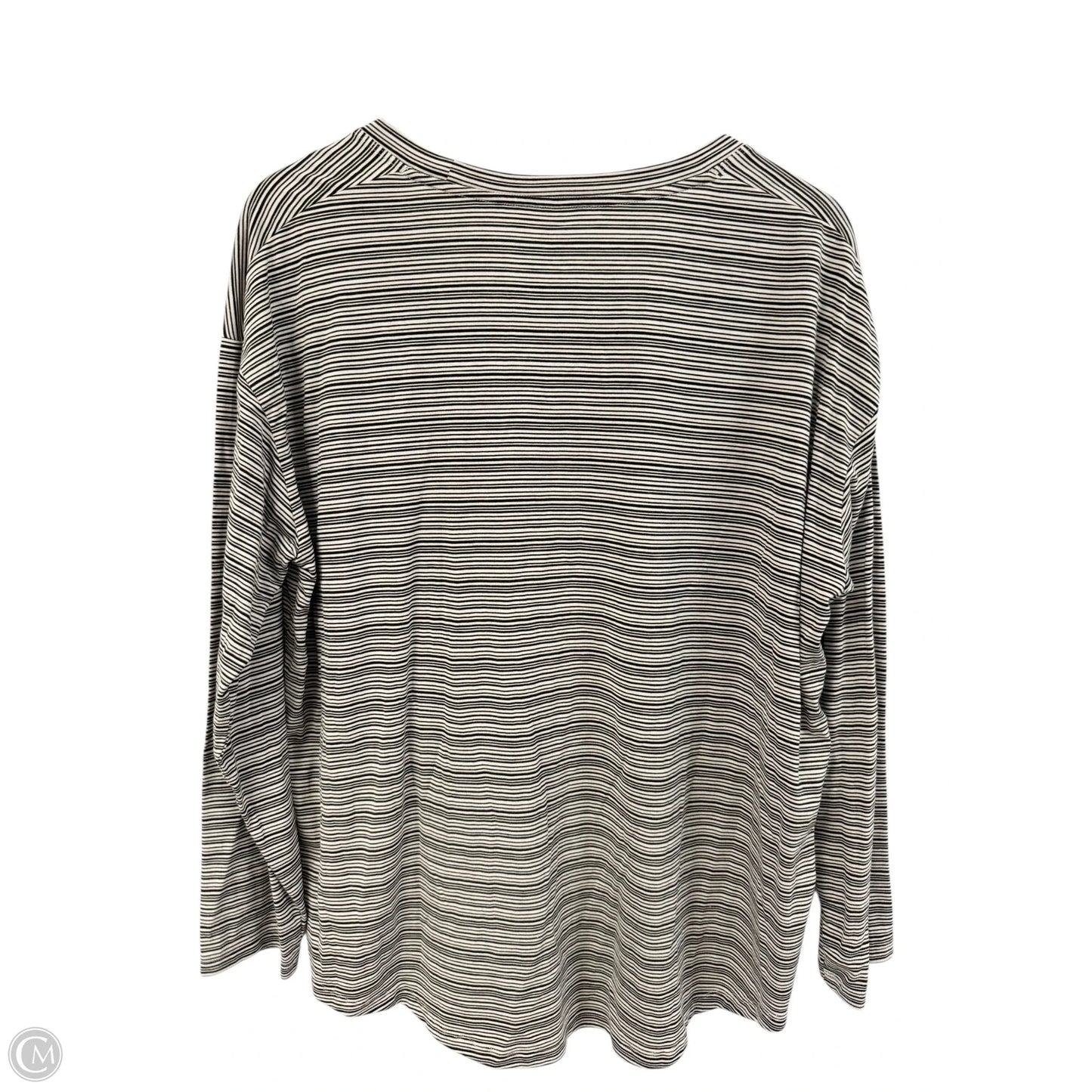 Athletic Top Long Sleeve Crewneck By Athleta In Striped Pattern, Size: 1x