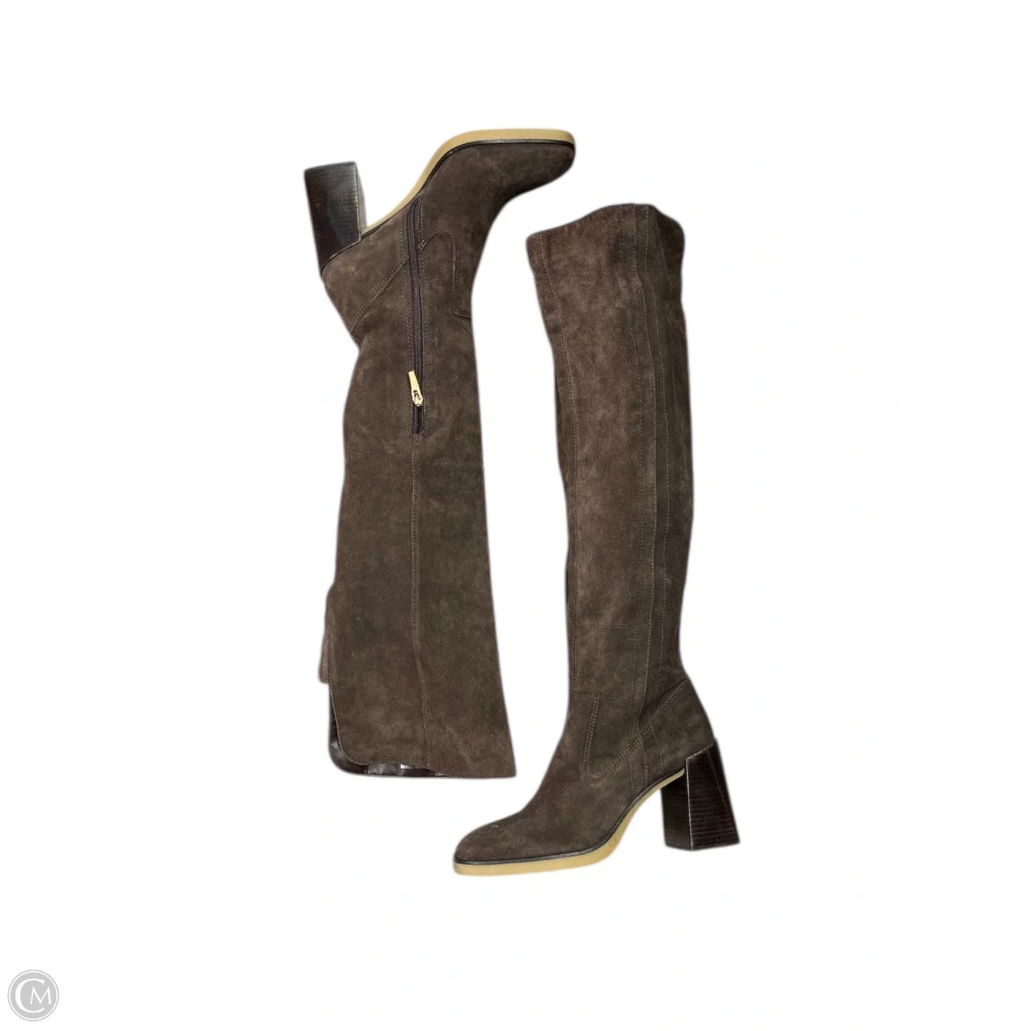 Boots Knee Heels By Vince Camuto In Brown, Size: 10