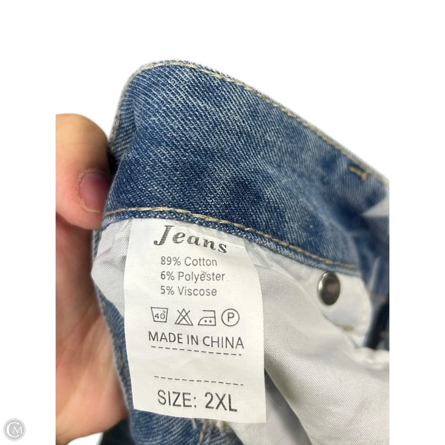Jeans Straight By Clothes Mentor In Blue Denim, Size: 2x