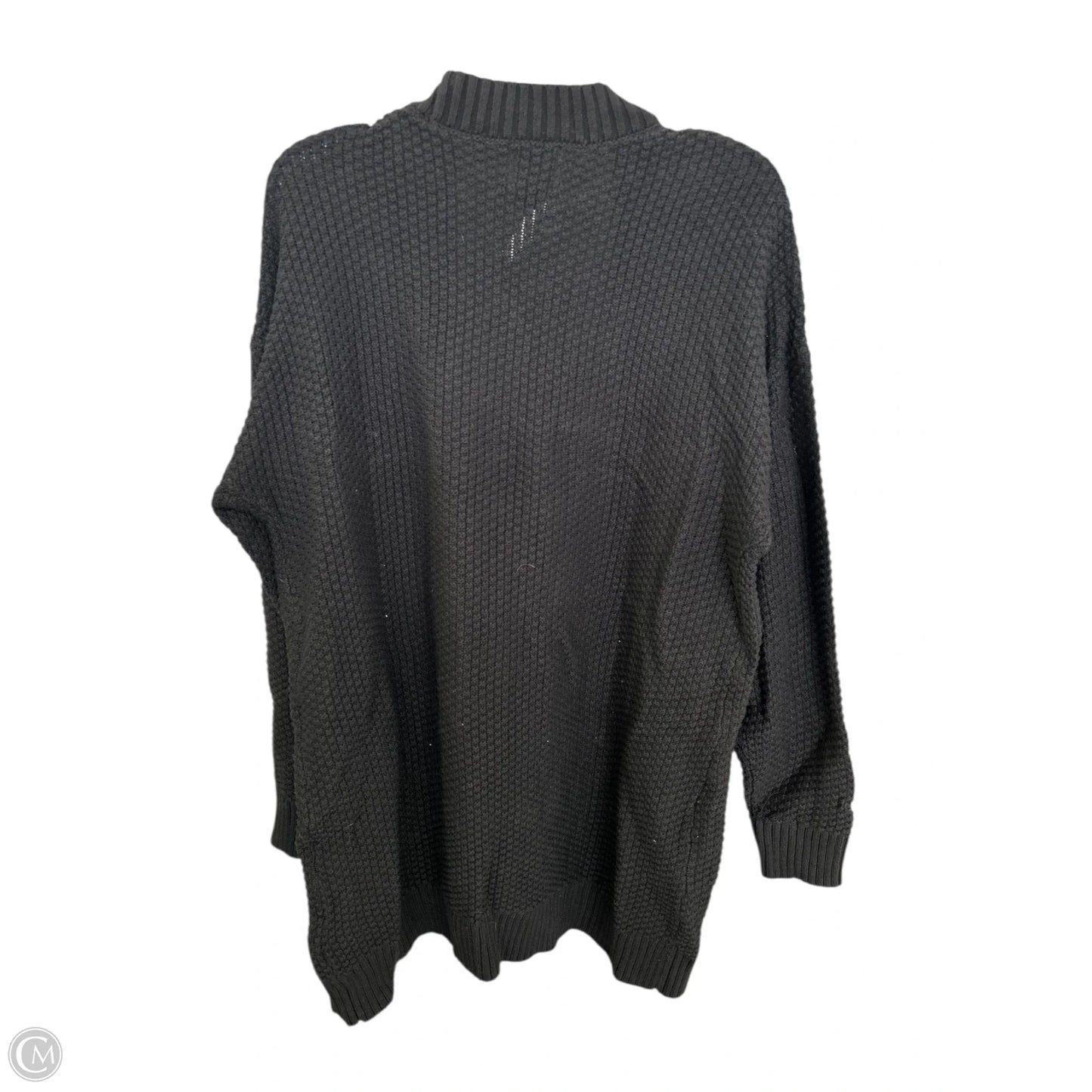 Sweater Cardigan By Gap In Black, Size: L
