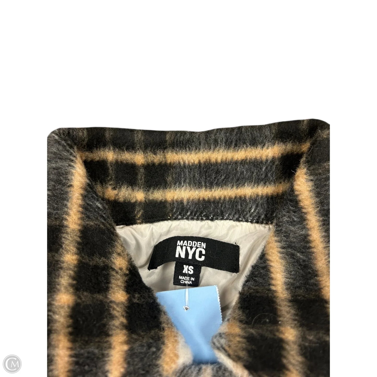 Jacket Shirt By Madden Nyc In Black & Cream, Size: Xs
