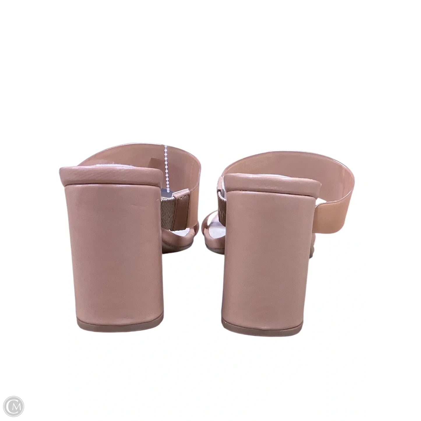 Sandals Heels Block By Nine West In Beige, Size: 6.5