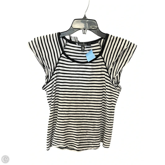 Top Short Sleeve By White House Black Market In Black & White, Size: Xs
