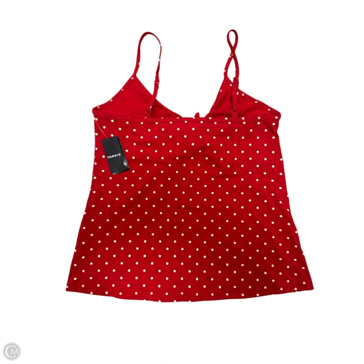 Top Sleeveless Basic By Torrid In Red & White, Size: L