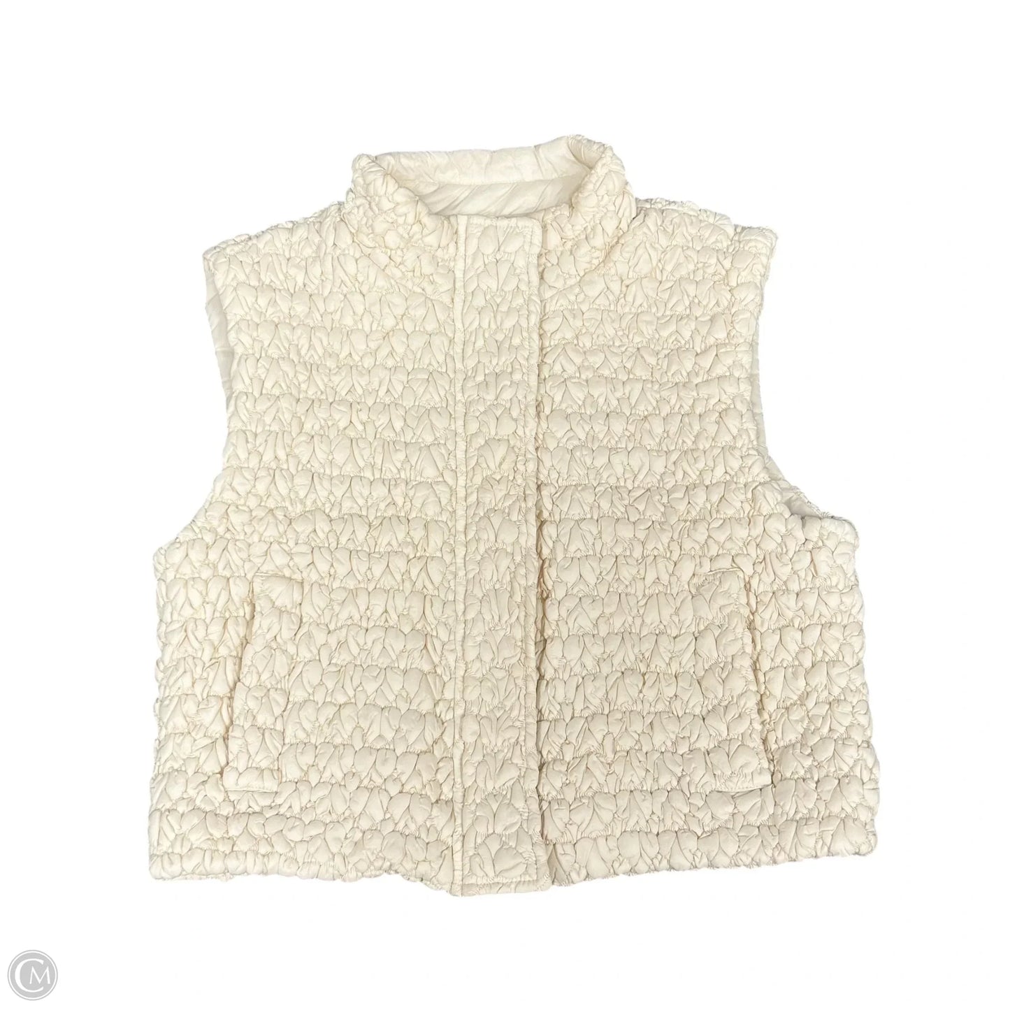 Vest Puffer & Quilted By Current Air In Cream, Size: S