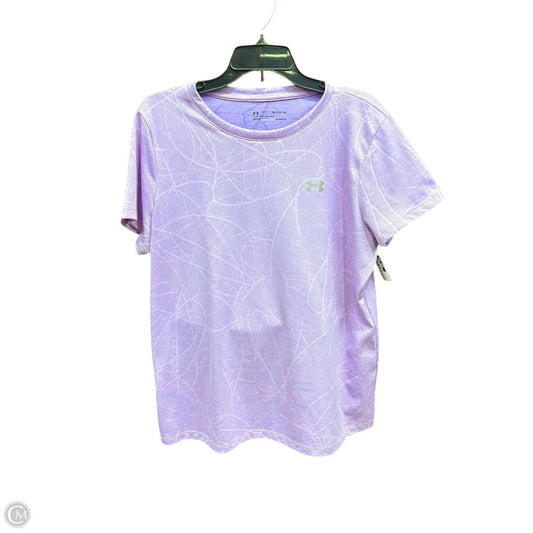 Athletic Top Short Sleeve By Under Armour In Purple, Size: Xl