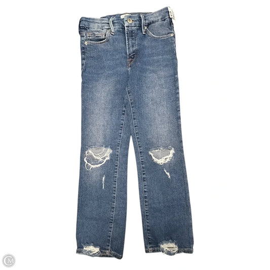 Jeans Straight By Good American In Blue Denim, Size: 4