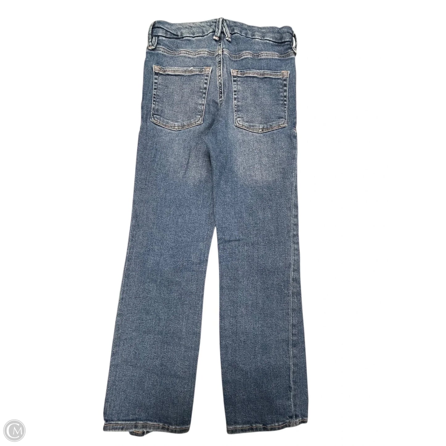 Jeans Straight By Good American In Blue Denim, Size: 4