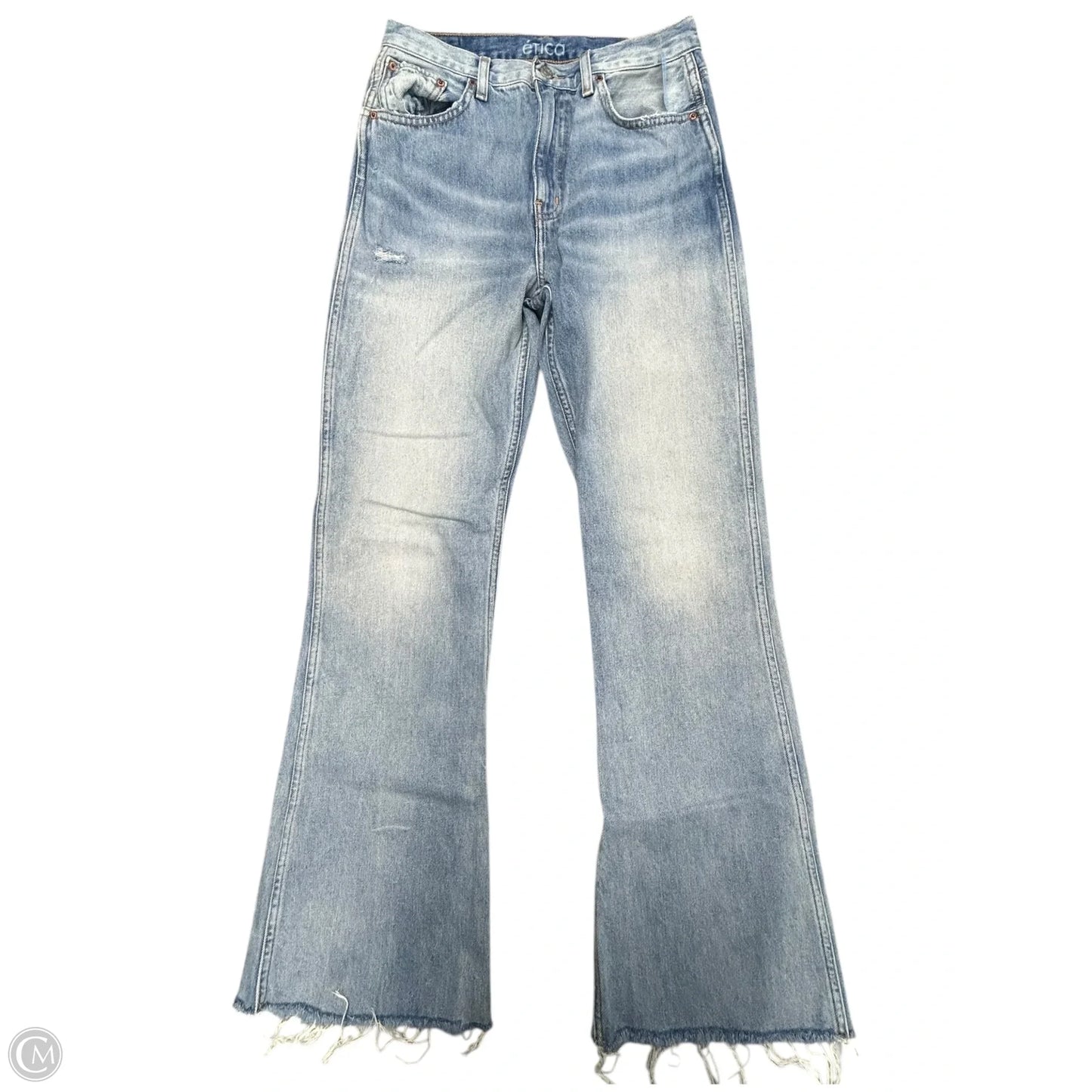 Jeans Wide Leg By Etica In Blue Denim, Size: 6