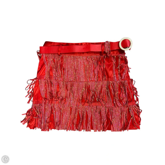Skirt Mini & Short By Blue B In Red, Size: L