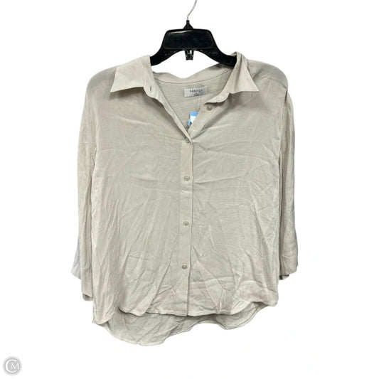 Blouse Short Sleeve By Babaton In Cream, Size: M