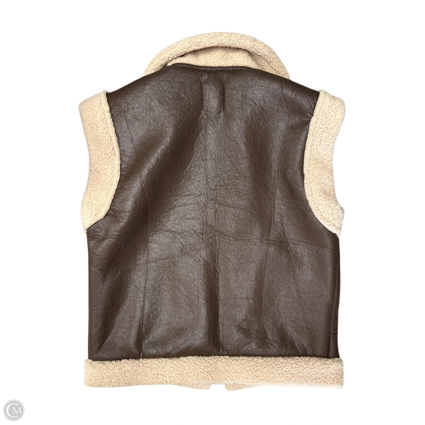 Vest Faux Fur & Sherpa By Le Lis In Brown, Size: Xs