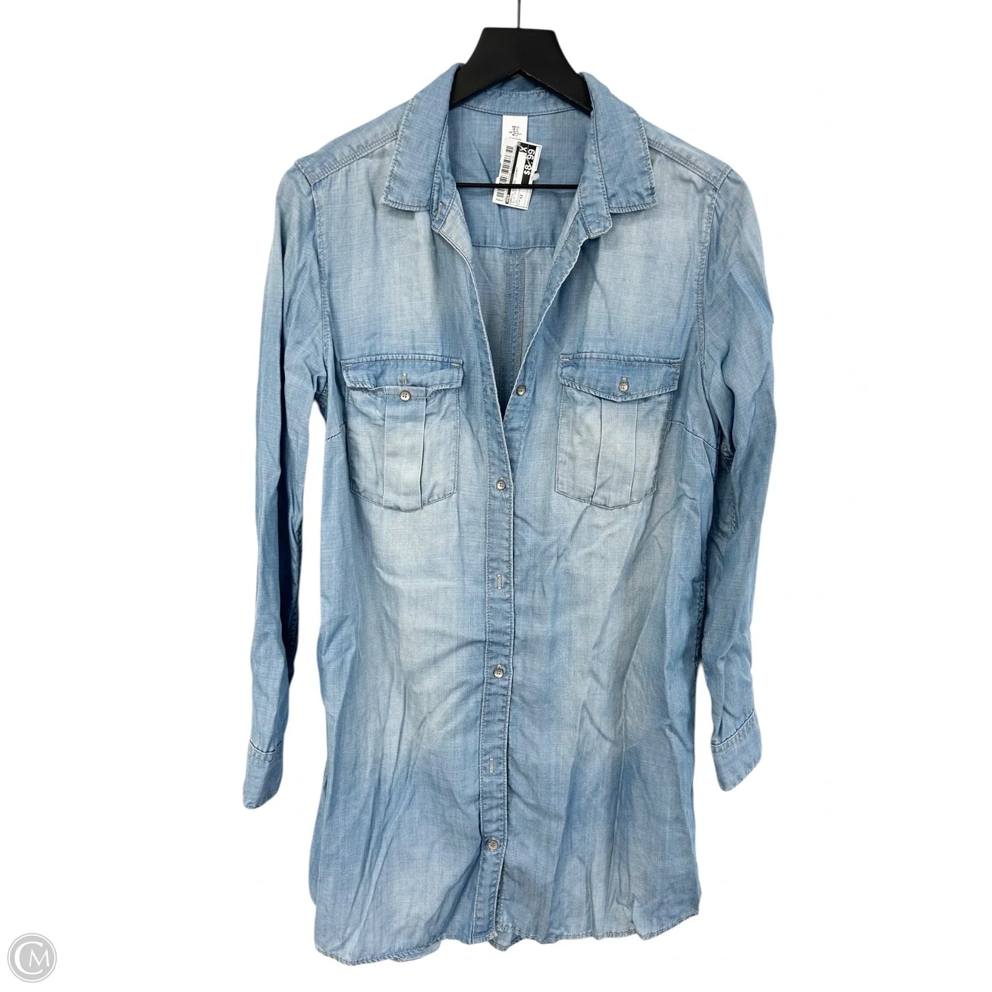 Dress Casual Short By H&m In Blue Denim, Size: 12