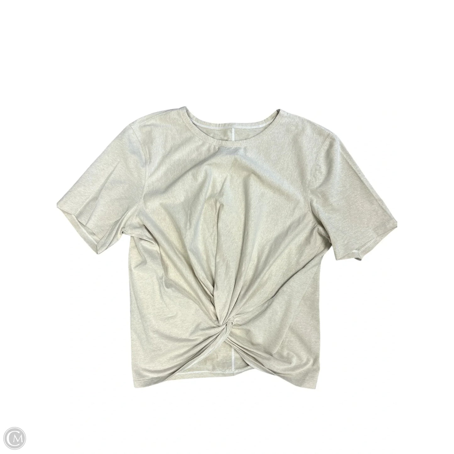 Athletic Top Short Sleeve By Lululemon In Gold, Size: 8