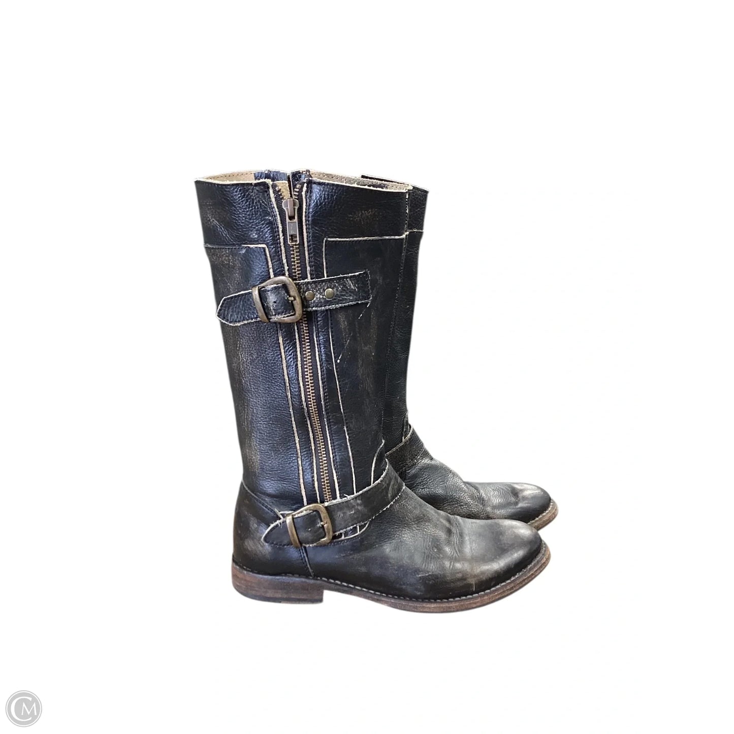 Boots Leather By Bed Stu In Black, Size: 8