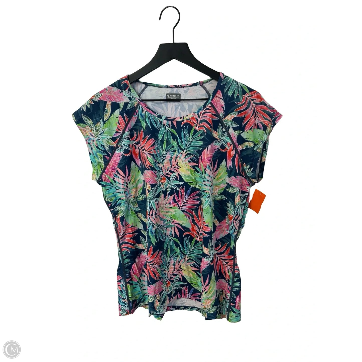 Athletic Top Short Sleeve By Athleta In Floral Print, Size: Xl