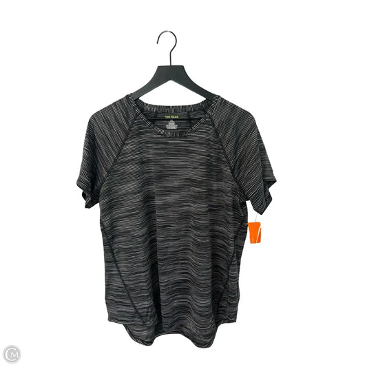 Athletic Top Short Sleeve By Tek Gear In Black & White, Size: Xl