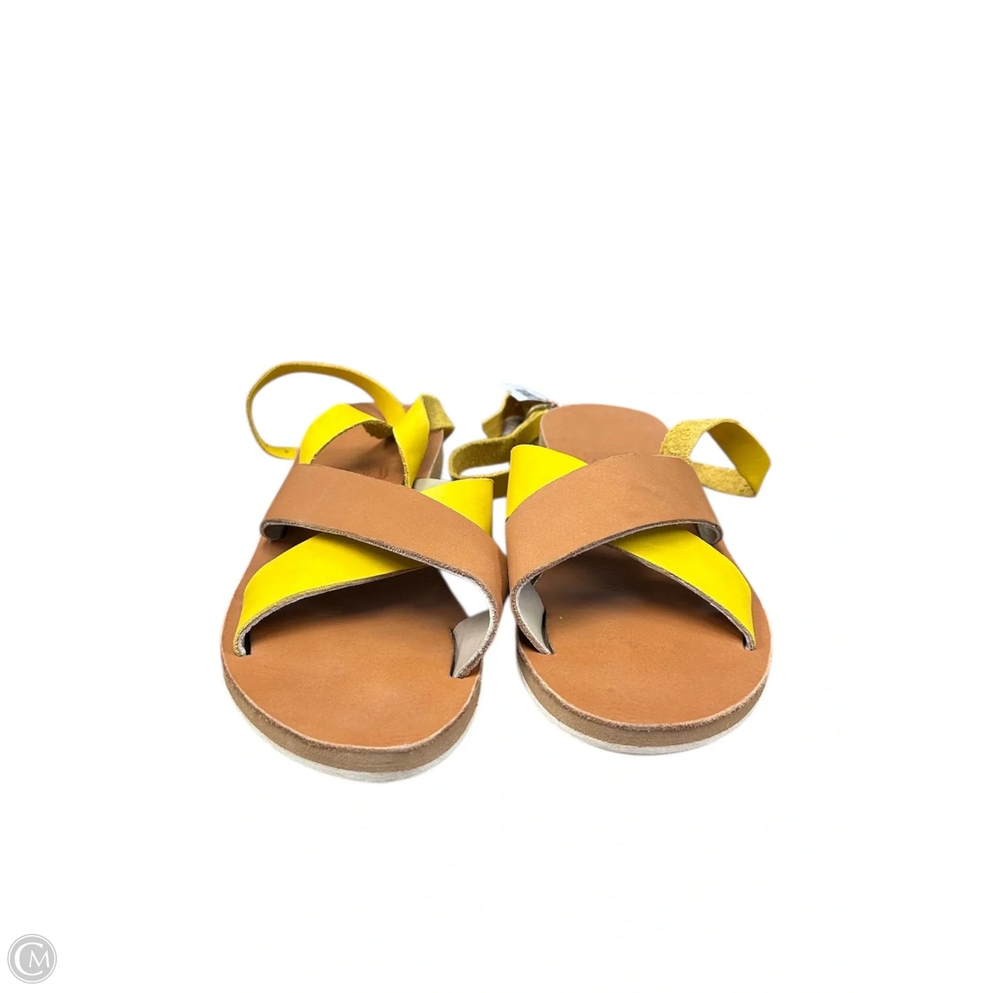Sandals Flats By Cmc In Yellow, Size: 6