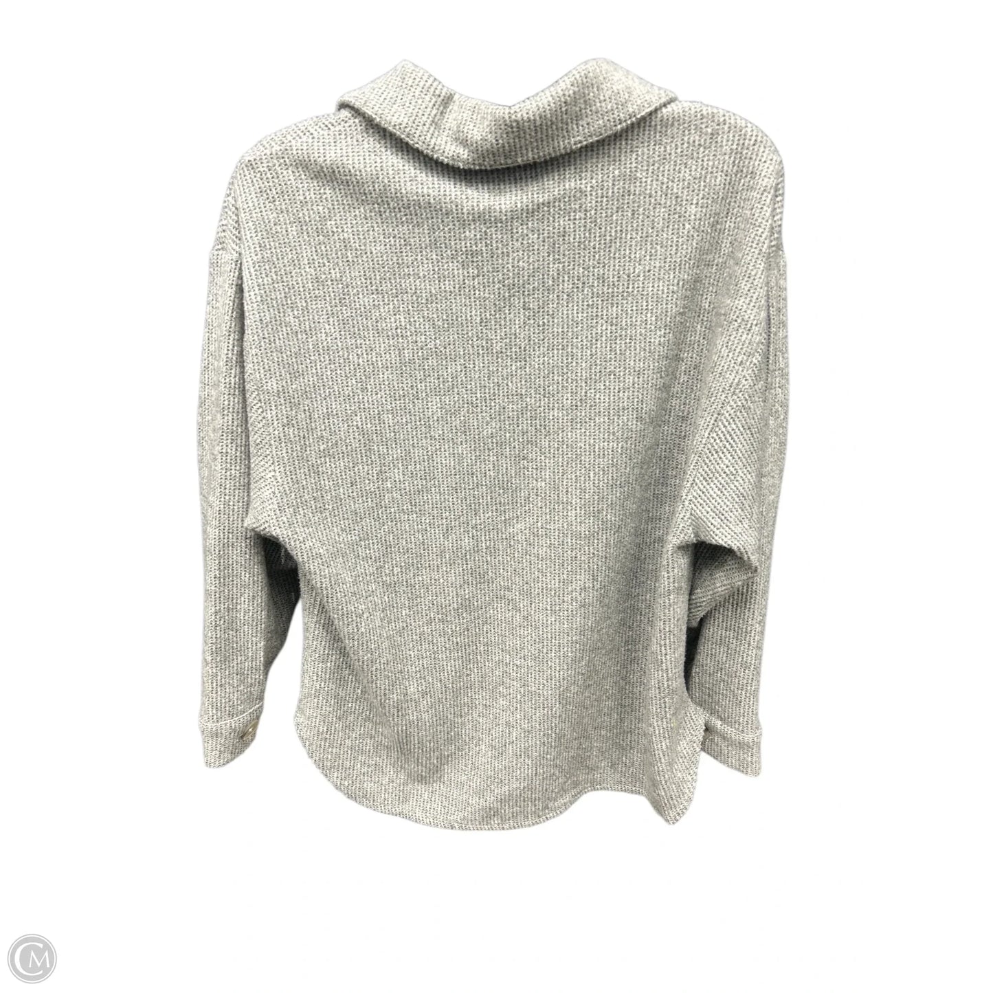 Jacket Shirt By Timing In Grey, Size: S