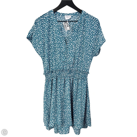 Dress Casual Short By Sienna Sky In Green & White, Size: L