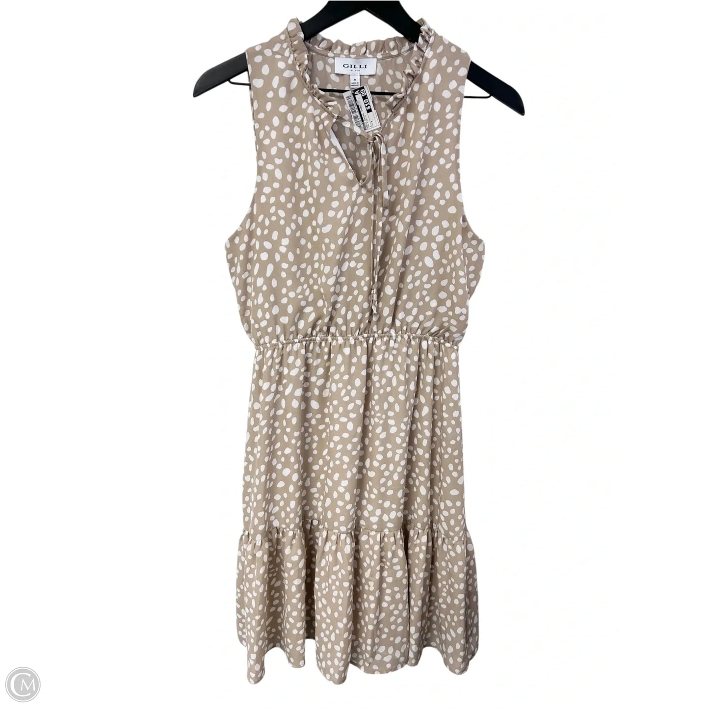 Dress Casual Short By Gilli In Tan & White, Size: M