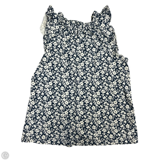 Top Sleeveless By Lc Lauren Conrad In Blue & White, Size: Xs