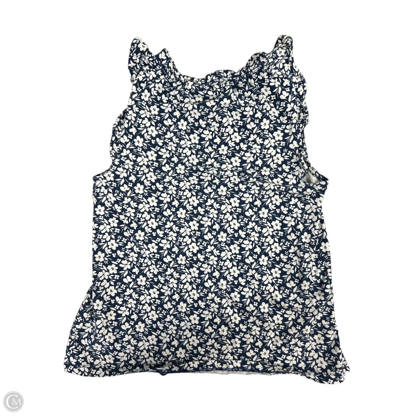 Top Sleeveless By Lc Lauren Conrad In Blue & White, Size: Xs