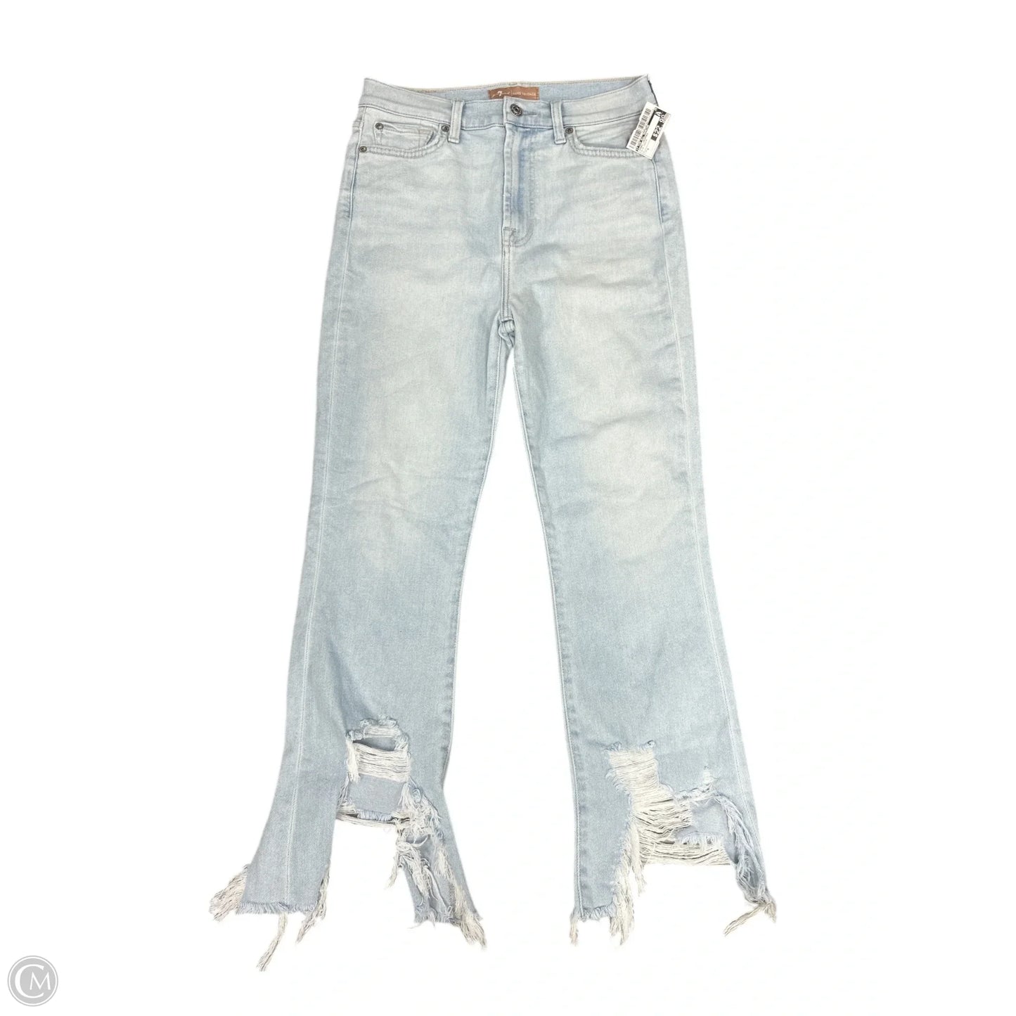 Jeans Cropped By 7 For All Mankind In Blue Denim, Size: 6
