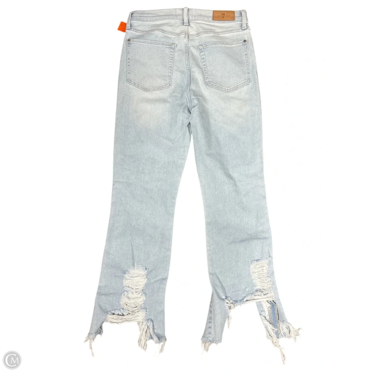 Jeans Cropped By 7 For All Mankind In Blue Denim, Size: 6