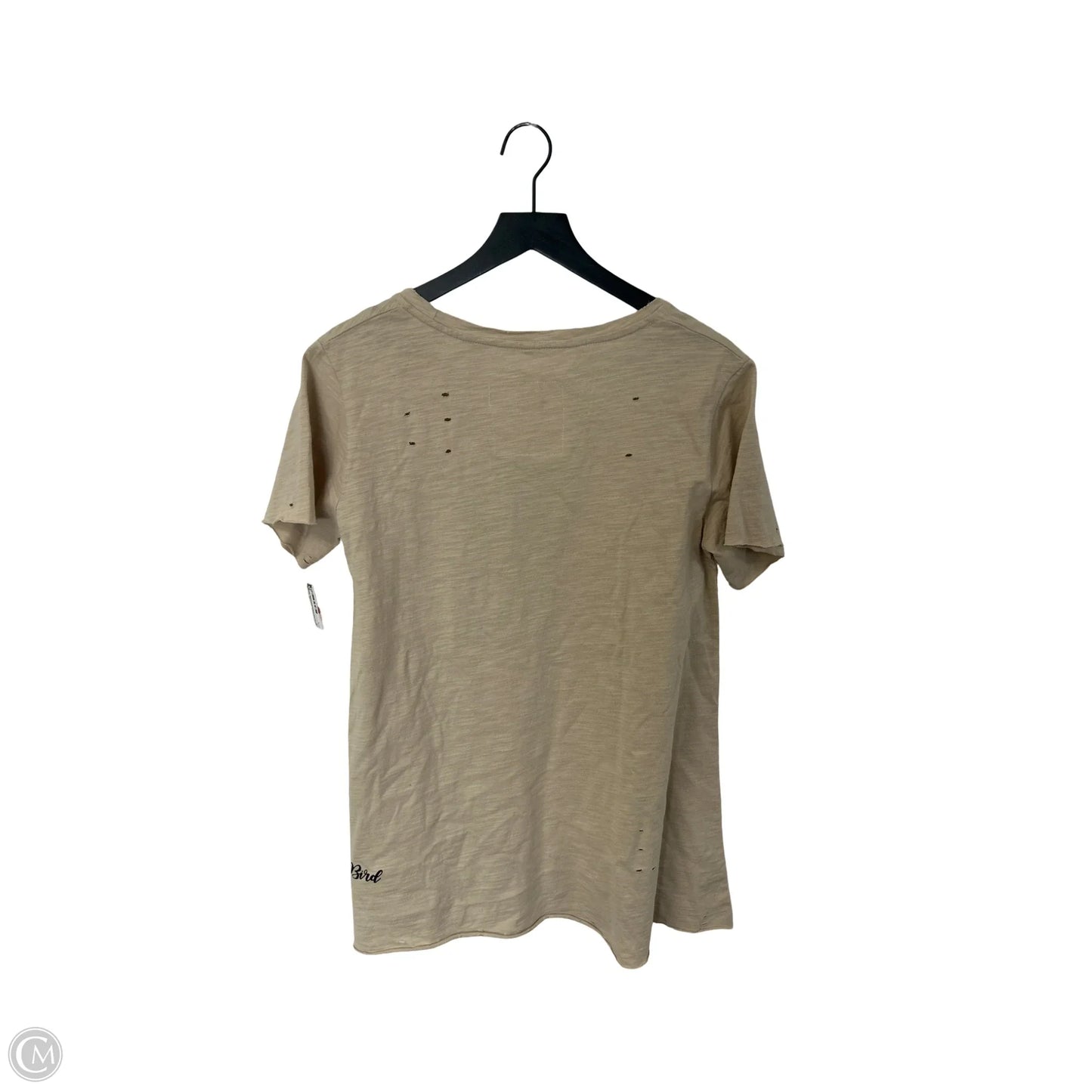 Top Short Sleeve By Cmc In Tan, Size: S