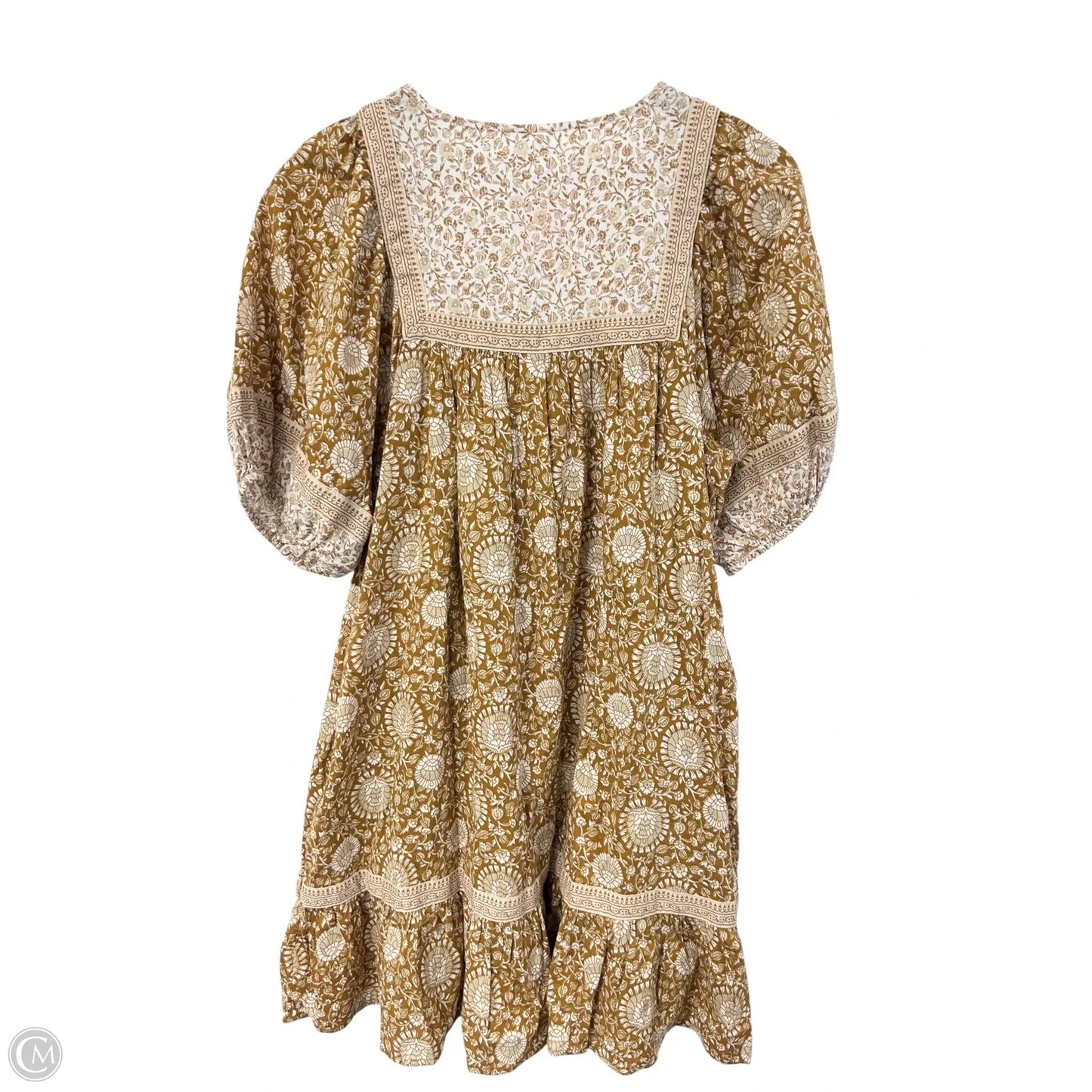Dress Casual Short By Old Navy In White & Yellow, Size: M