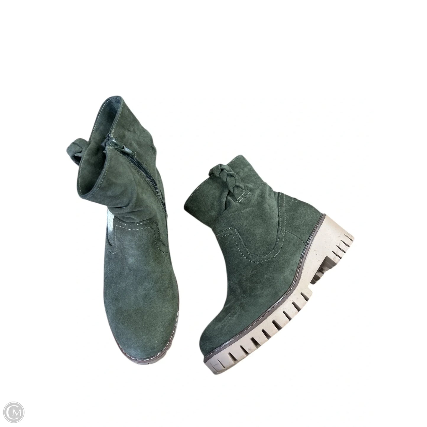 Boots Ankle Flats By Very G In Green, Size: 7