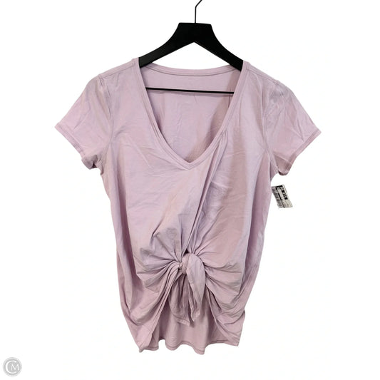 Athletic Top Short Sleeve By Lululemon In Purple, Size: 4