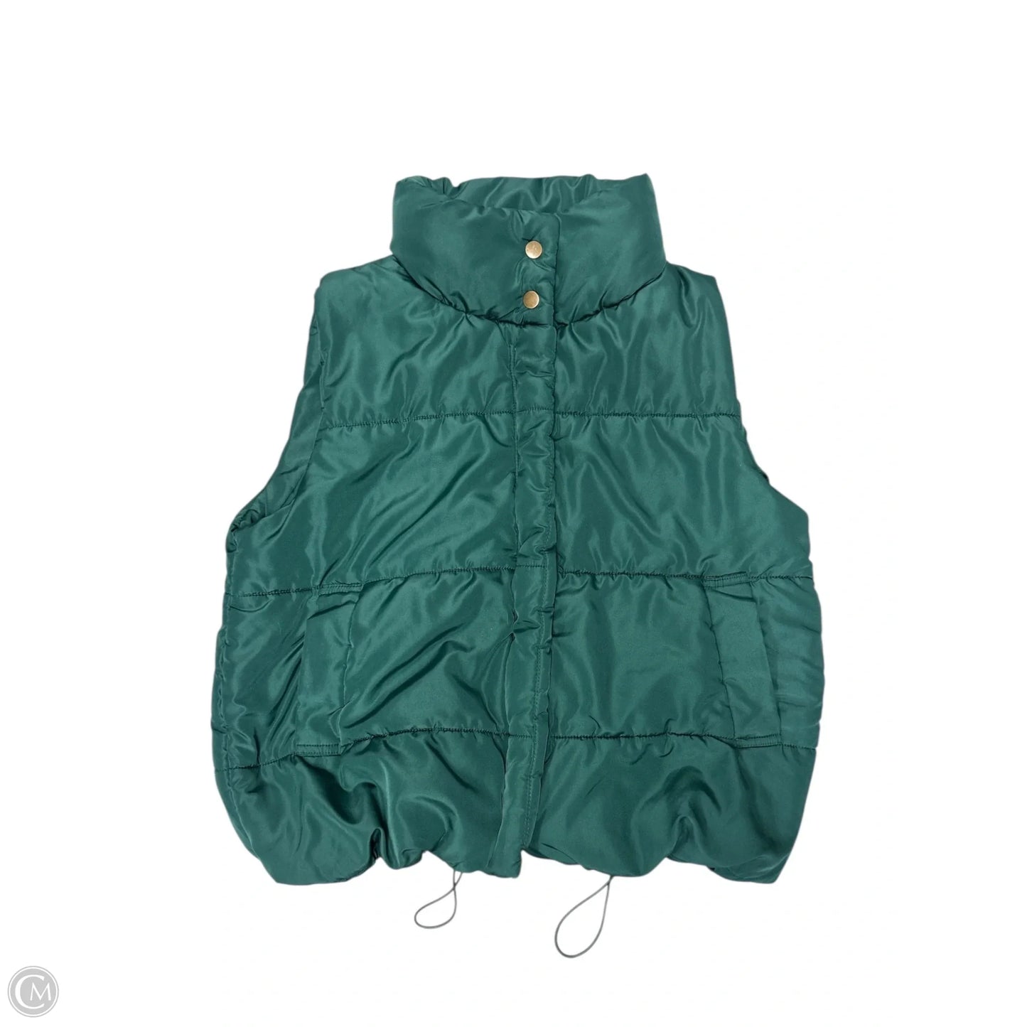 Vest Puffer & Quilted By Blu Pepper In Green, Size: S