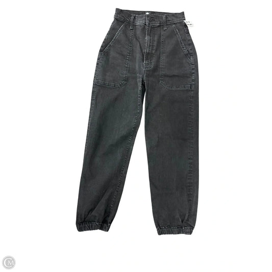 Jeans Straight By Mother In Black Denim, Size: 0